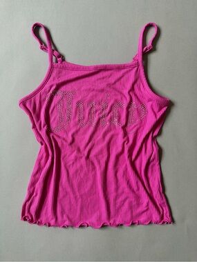 Y2K Juicy Couture McBling Pink Bedazzled Cami